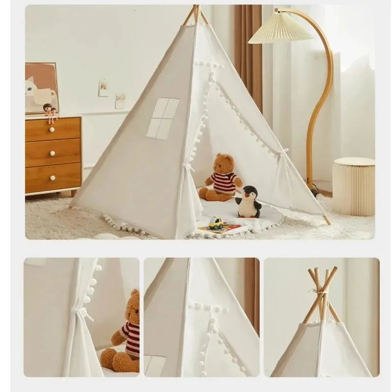 Cabana Infantil Tipi Portátil Branca Lenogue