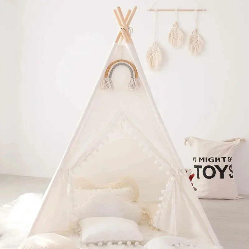 Cabana Infantil Tipi Portátil Branca Lenogue