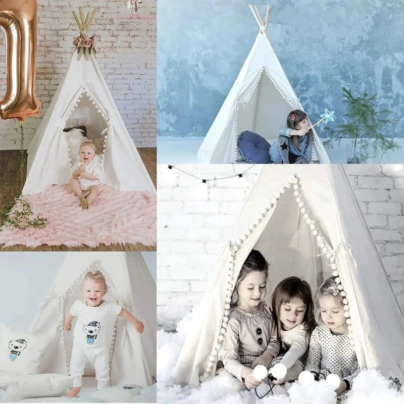 Cabana Infantil Tipi Portátil Branca Lenogue