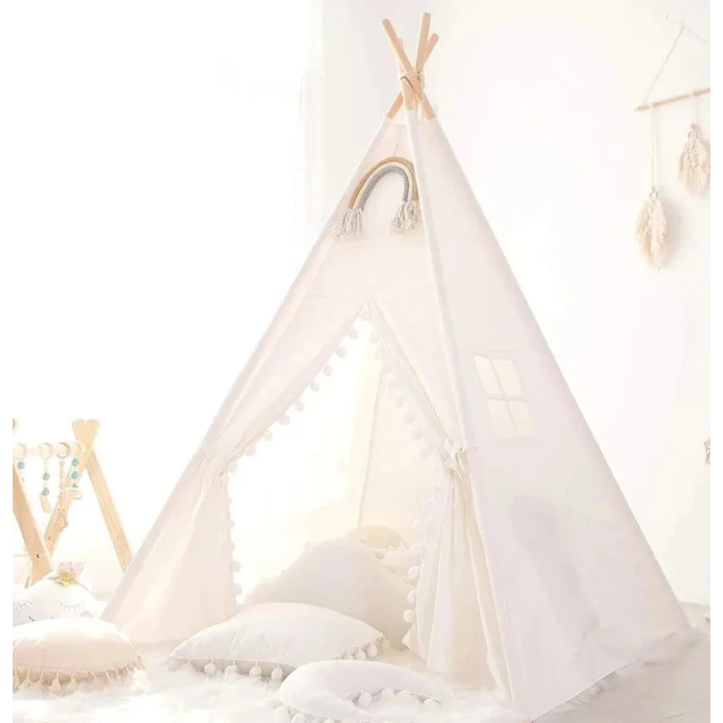 Cabana Infantil Tipi Portátil Branca Lenogue Branco - 1.6 Metros
