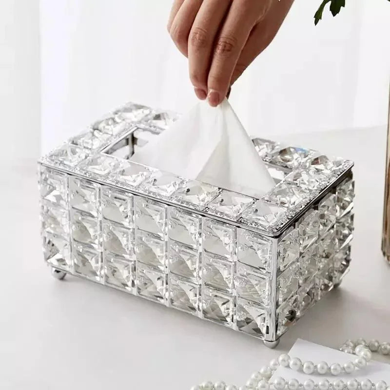 Caixa Porta Lenço de Papel Dourada Lenogue