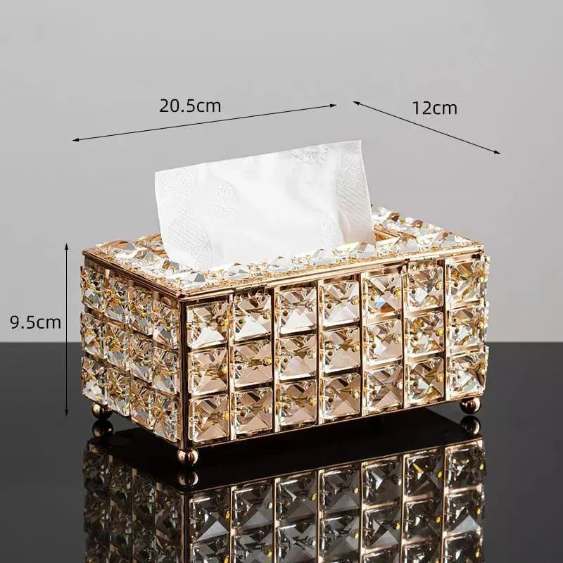 Caixa Porta Lenço de Papel Dourada Lenogue