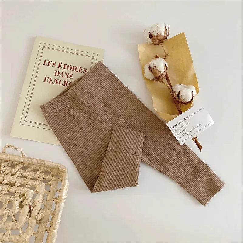 Calça Legging Infantil Algodão Lenogue Marrom / 3-6 Meses