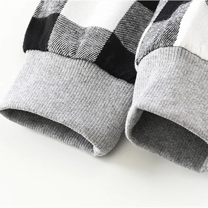 Camisa Infantil Masculina com Capuz Xadrez Lenogue