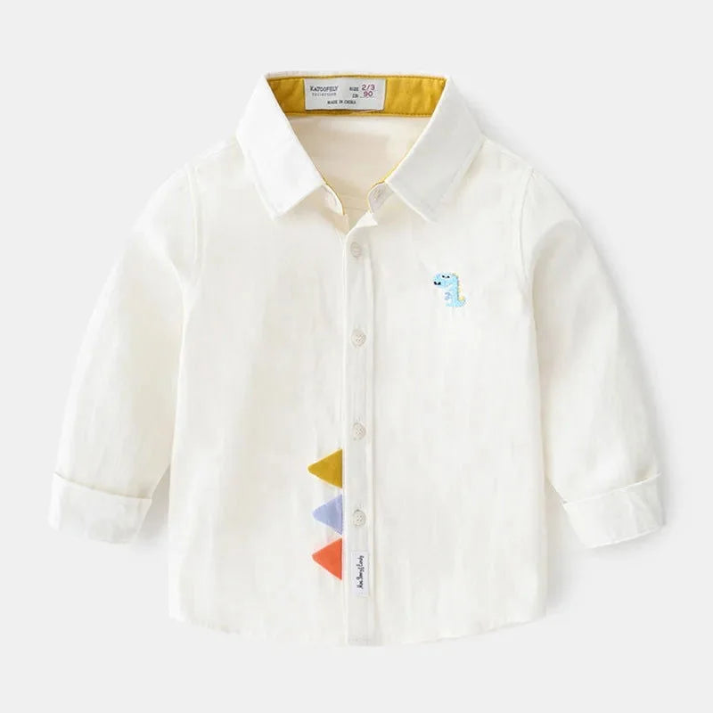Camisa Infantil Masculina Roar Lenogue Branco / 3-4