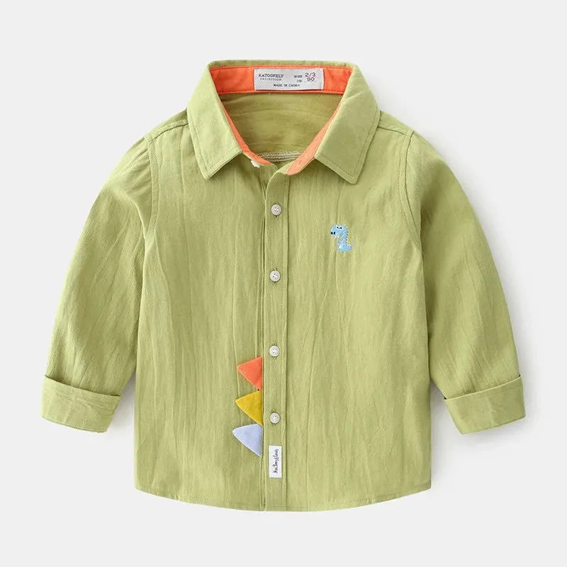 Camisa Infantil Masculina Roar Lenogue Verde Claro / 3-4