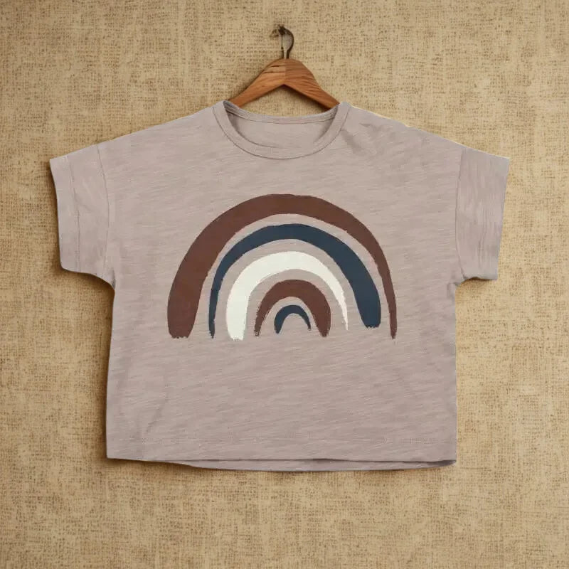 Camiseta Infantil Aquarela Lenogue Arco-íris / 18-24 Meses