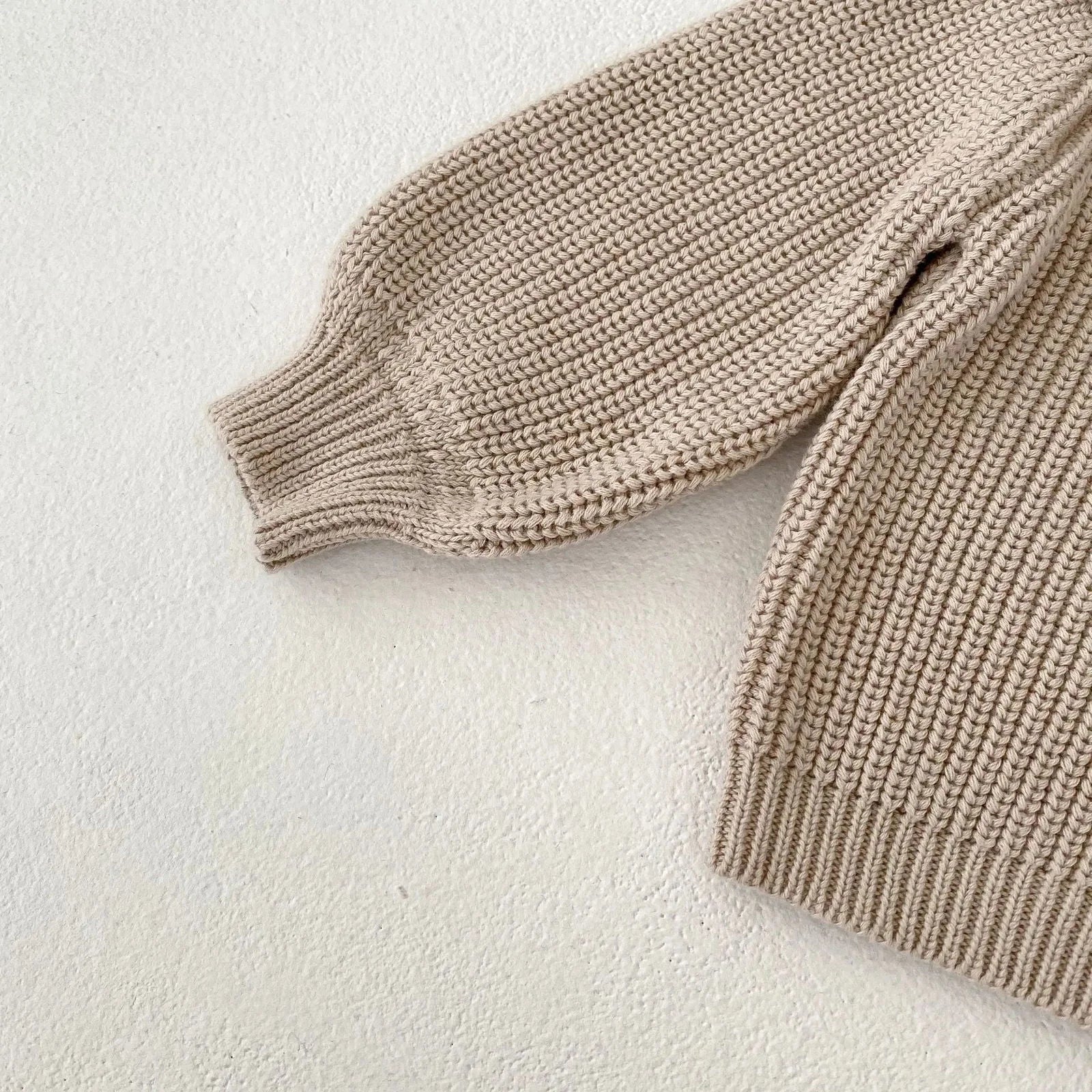 Casaco Infantil Cardigan Tricot Clea Bege Lenogue