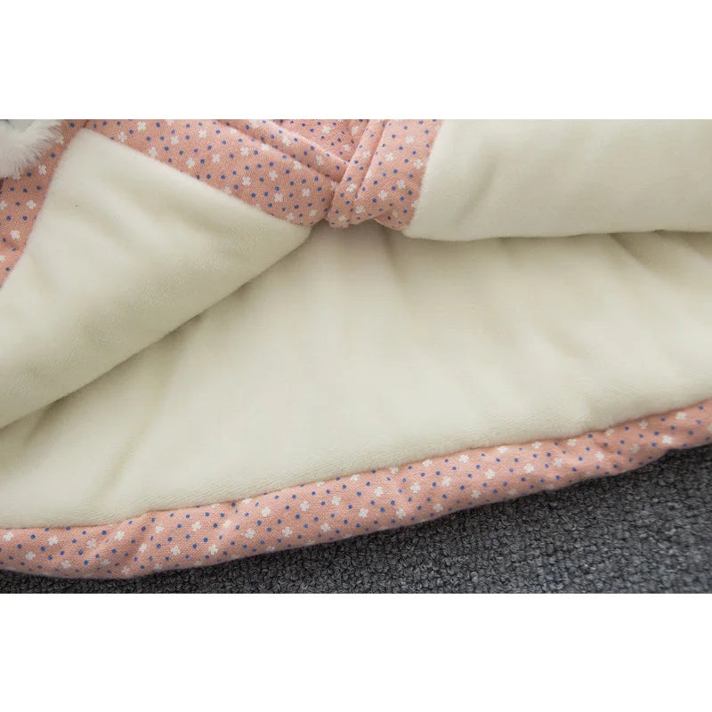 Casaco Infantil com Capuz Orelhas Coelhinho Lenogue