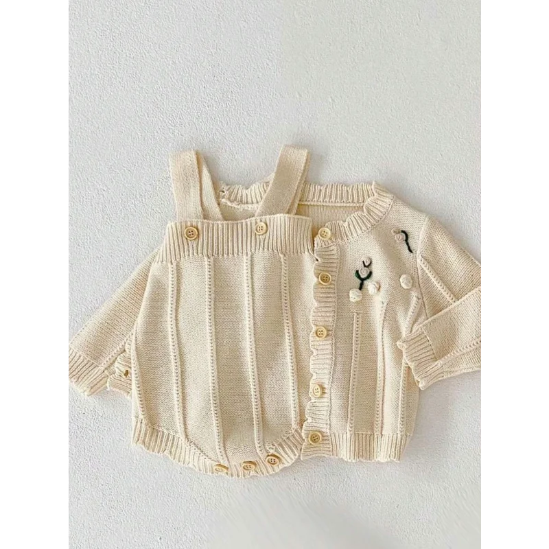 Casaco Infantil de Tricot Bege Lenogue