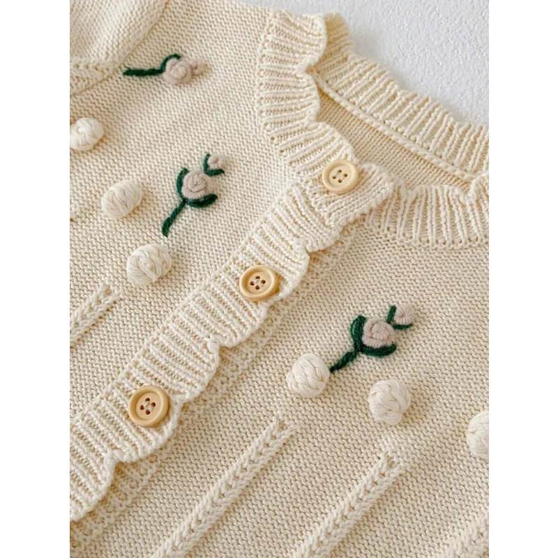 Casaco Infantil de Tricot Bege Lenogue