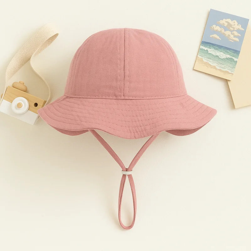 Chapéu Infantil Algodão Laços e Mini Estampas Lenogue Rosa