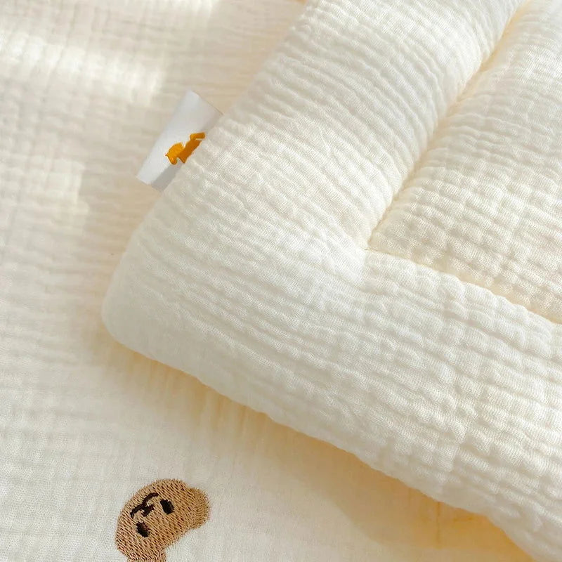 Cobertor Infantil Algodão Desenho Urso Bege Lenogue