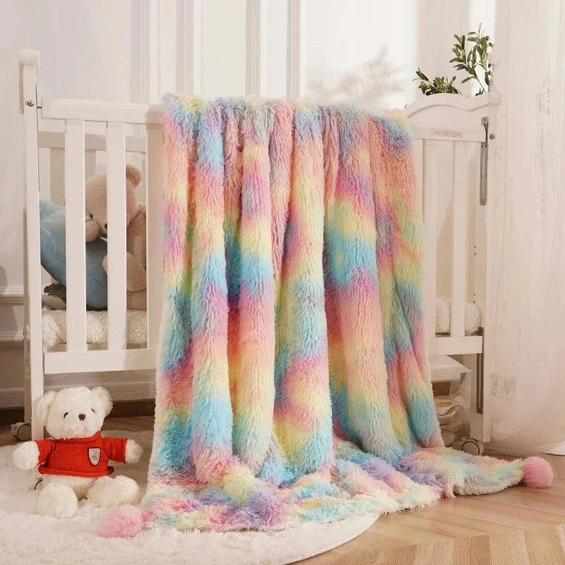 Cobertor Infantil Arco-íris Multicolorido Lenogue