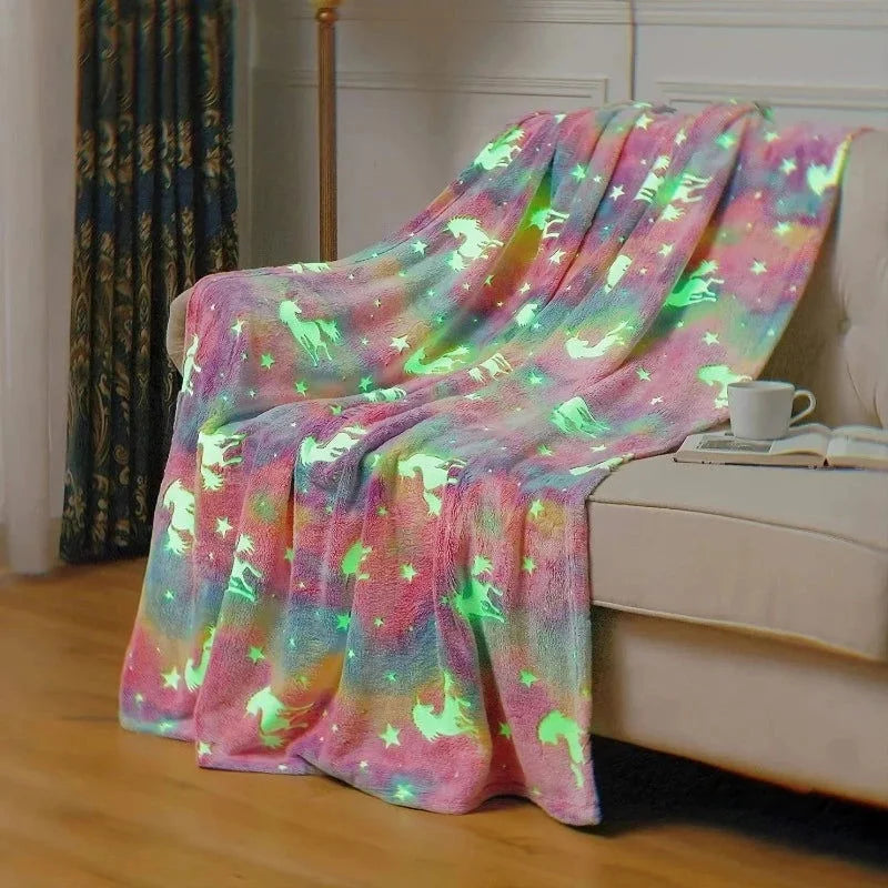 Cobertor Infantil Brilha no Escuro Lenogue Colorido / 70 x 100 Cm