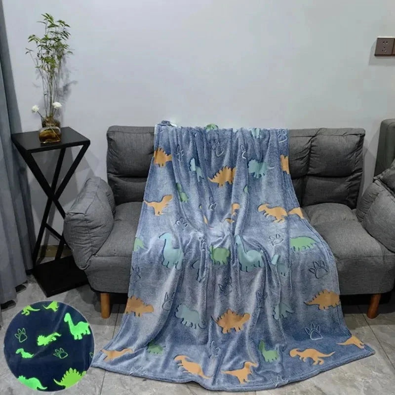 Cobertor Infantil Brilha no Escuro Unicórnio Lenogue