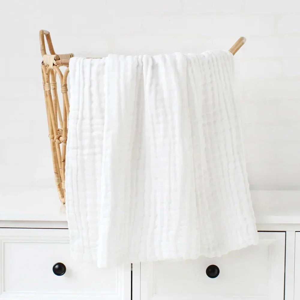 Cobertor Infantil Musselina para Bebê Lenogue Branco