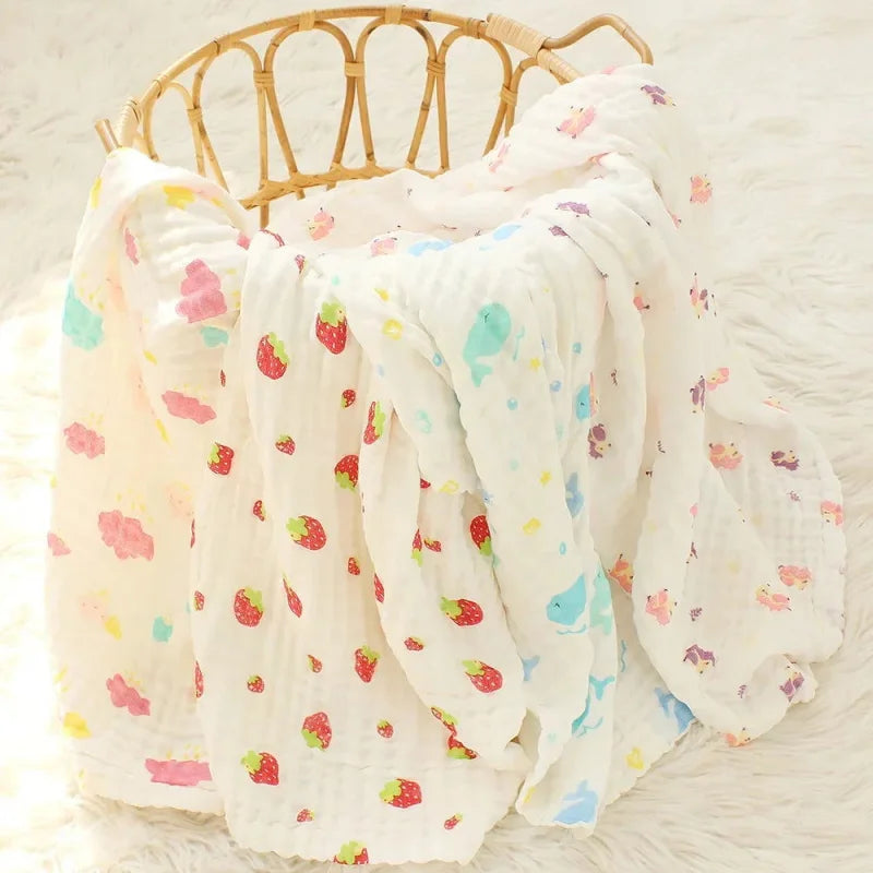 Cobertor Refinado de Musselina para Bebê Lenogue