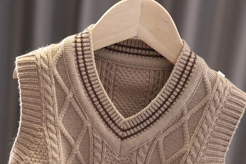 Conjunto Infantil 3 Peças Camisa Xadrez Colete e Calça Lenogue