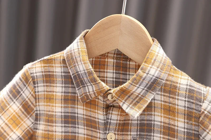 Conjunto Infantil 3 Peças Camisa Xadrez Colete e Calça Lenogue