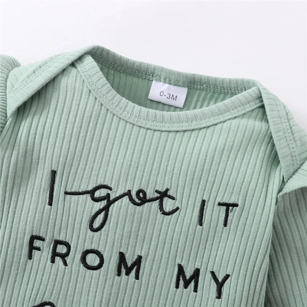 Conjunto Infantil Algodão Manga Longa Laço Tiara Chérie Lenogue