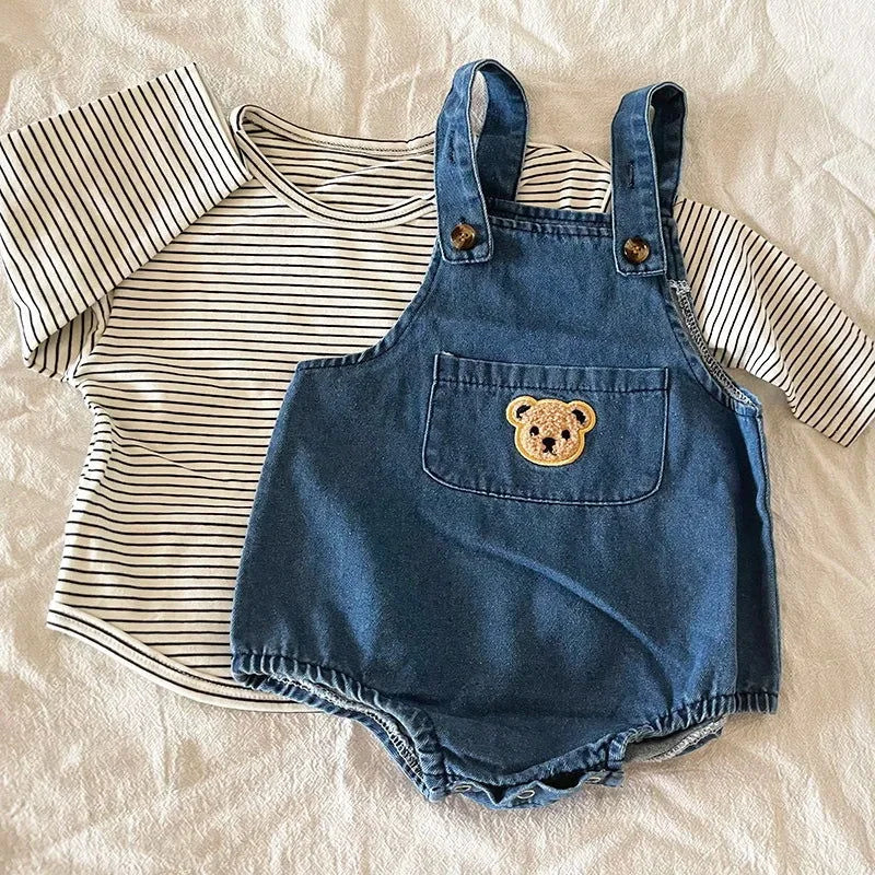 Conjunto Infantil Bear Romper e Tshirt Lenogue