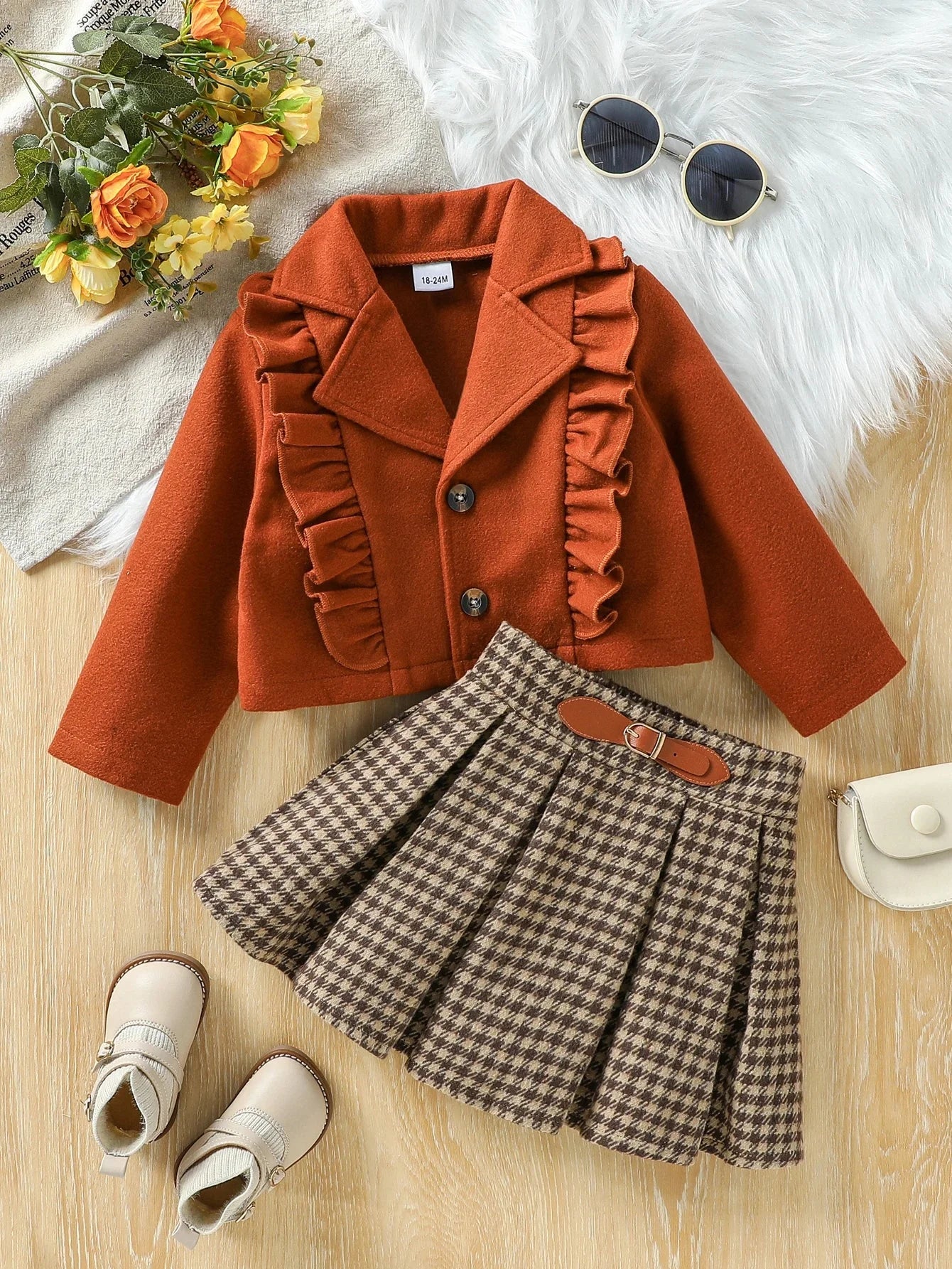 Conjunto Infantil Blazer Saia Manga Longa élégance Lenogue