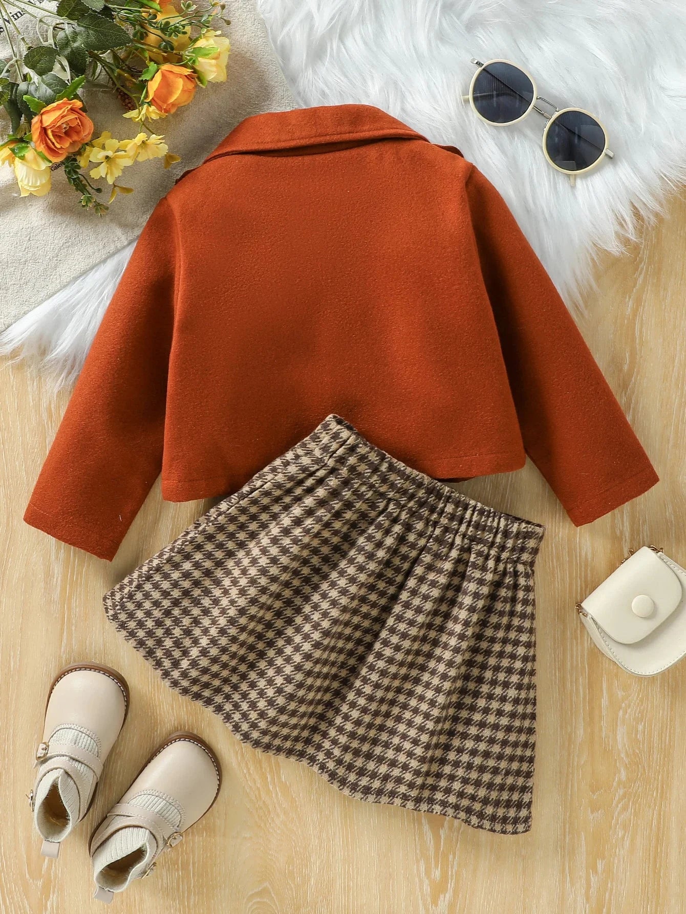 Conjunto Infantil Blazer Saia Manga Longa élégance Lenogue