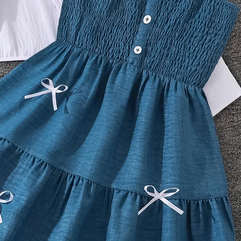 Conjunto Infantil Blusa Manga Longa Vestido Chérie Lenogue