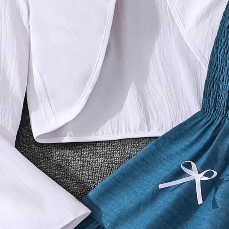 Conjunto Infantil Blusa Manga Longa Vestido Chérie Lenogue