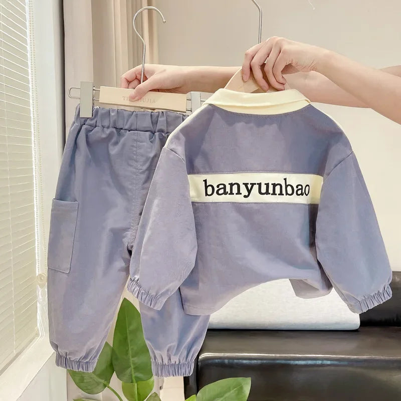 Conjunto Infantil Camisa Listrada com Estampa e Calça Casual Lenogue