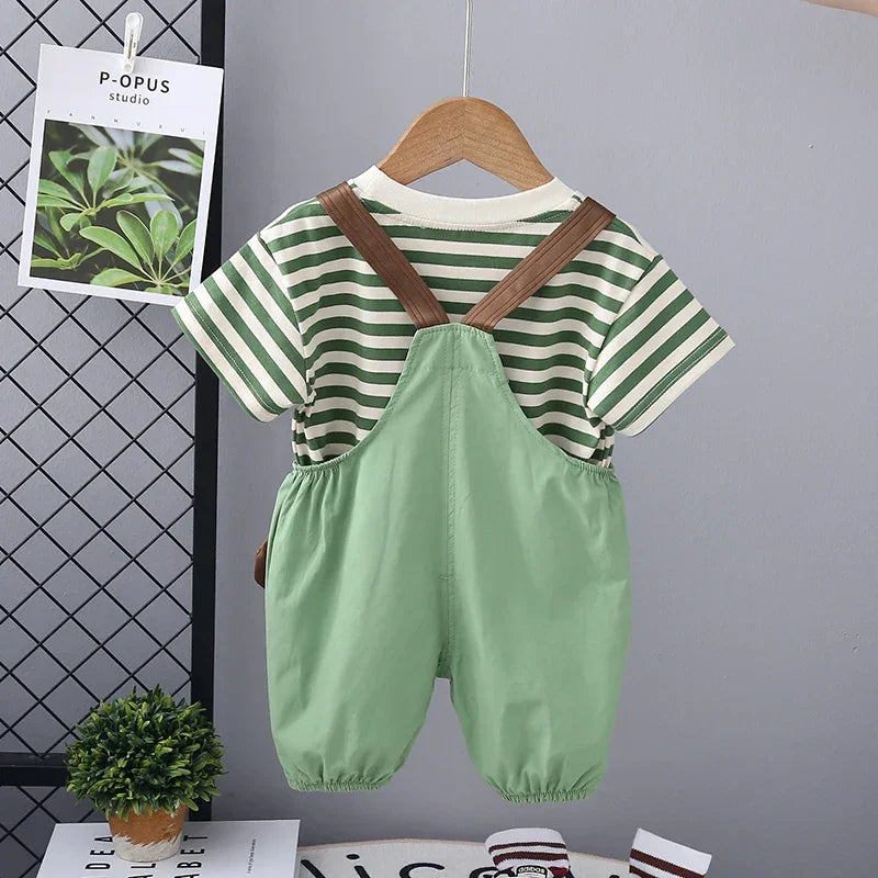 Conjunto Infantil Camiseta Cartoon com Shorts Lenogue