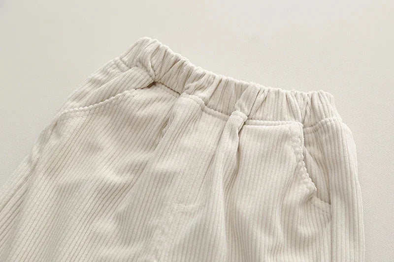 Conjunto Infantil Camiseta Manga Longa e Calça de Cotelê Lenogue