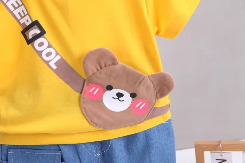 Conjunto Infantil Esportivo de Urso Cartoon Lenogue
