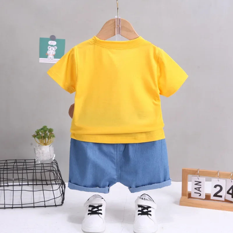Conjunto Infantil Esportivo de Urso Cartoon Lenogue