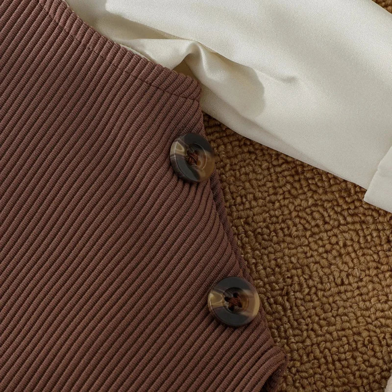 Conjunto Infantil Estilo Inglês 3 Peças com Colete Lenogue