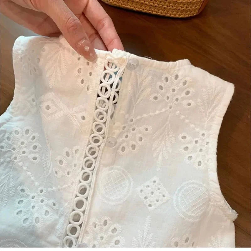 Conjunto Infantil Feminino Alice Short e Blusa Branco Lenogue