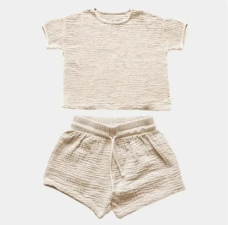 Conjunto Infantil Feminino Gisele Rosa Lenogue Bege / 18-24 Meses