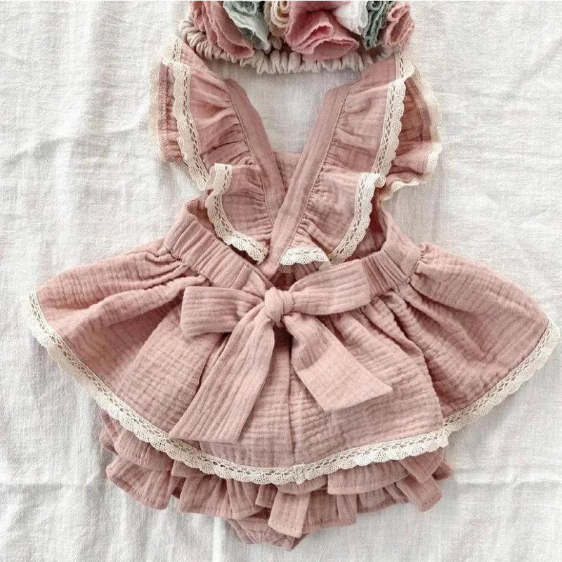 Conjunto Infantil Feminino Maria Antônia Lenogue Rosa / 3-6 Meses