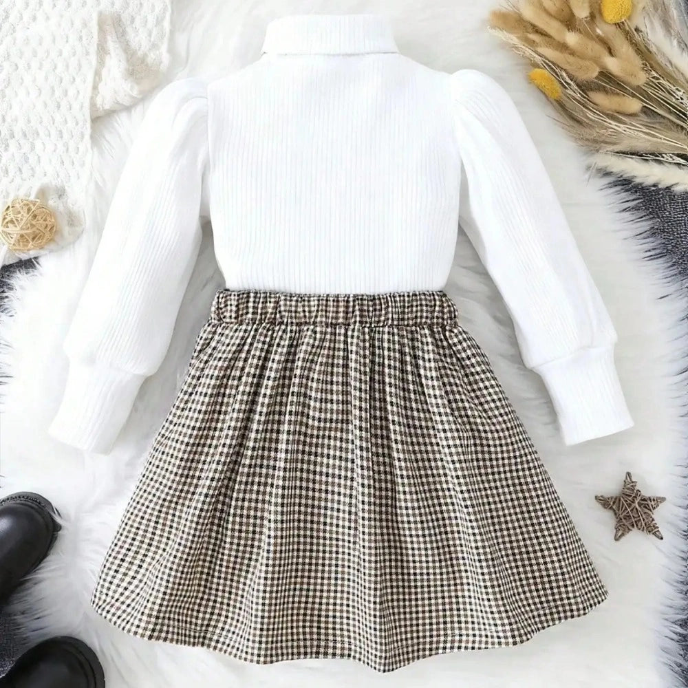 Conjunto Infantil Feminino Tricot Manga Lanterna Lenogue
