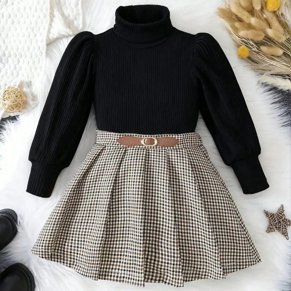 Conjunto Infantil Feminino Tricot Manga Lanterna Lenogue