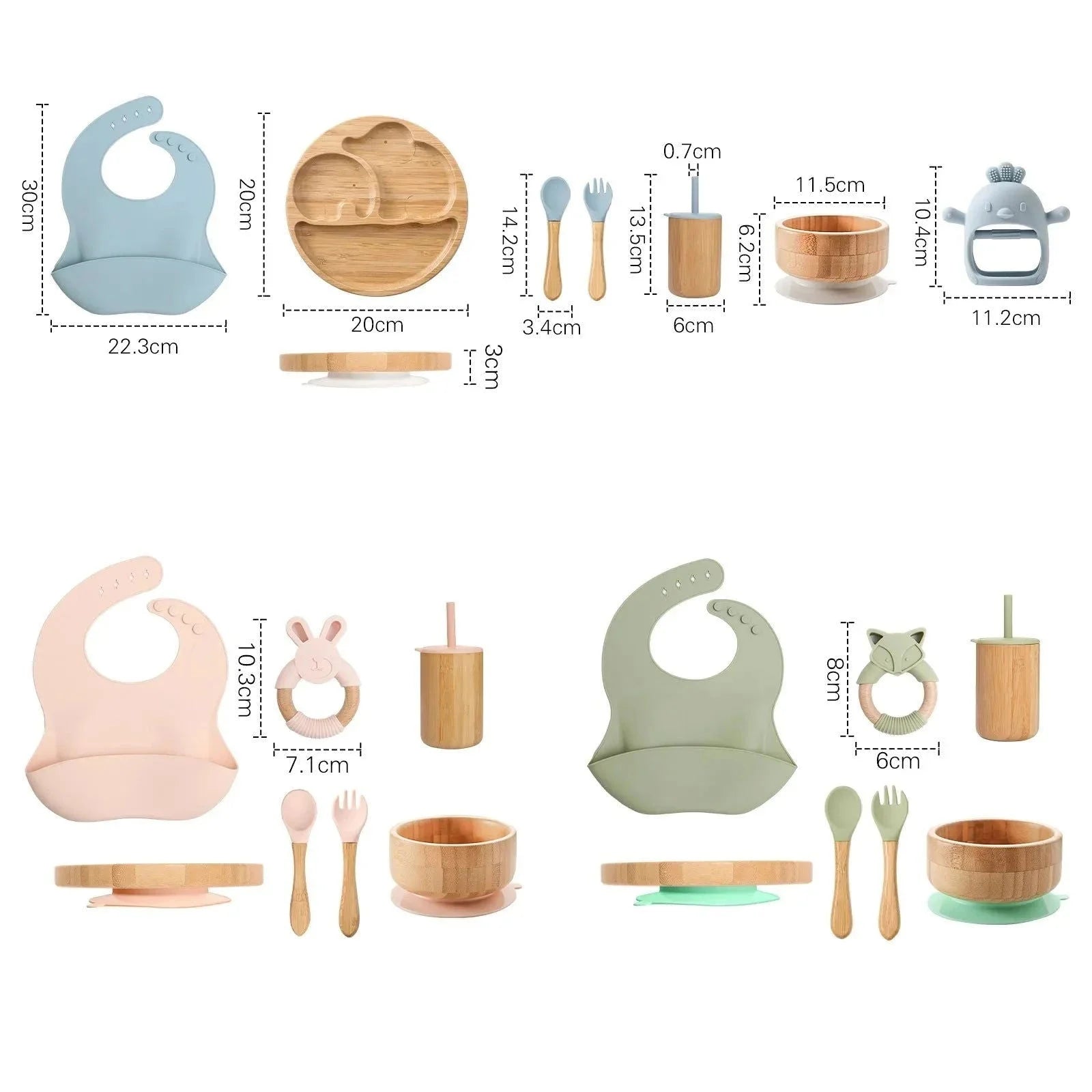 Conjunto Infantil Introdução Alimentar 7 Peças Lenogue