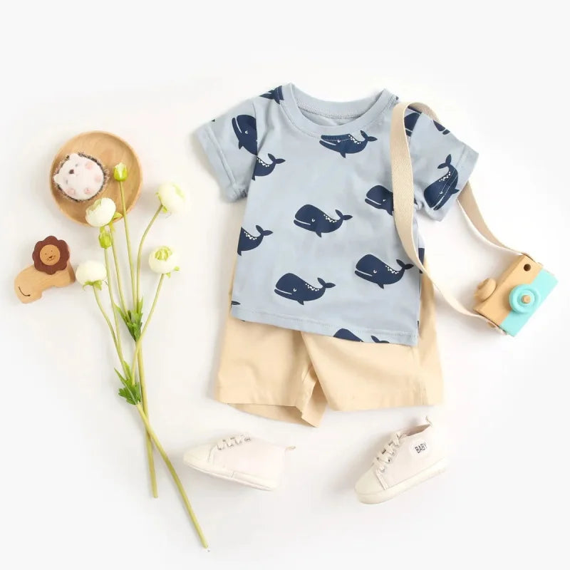 Conjunto Infantil Masculino Joaquim Tshirt Azul Lenogue 3-6 Meses