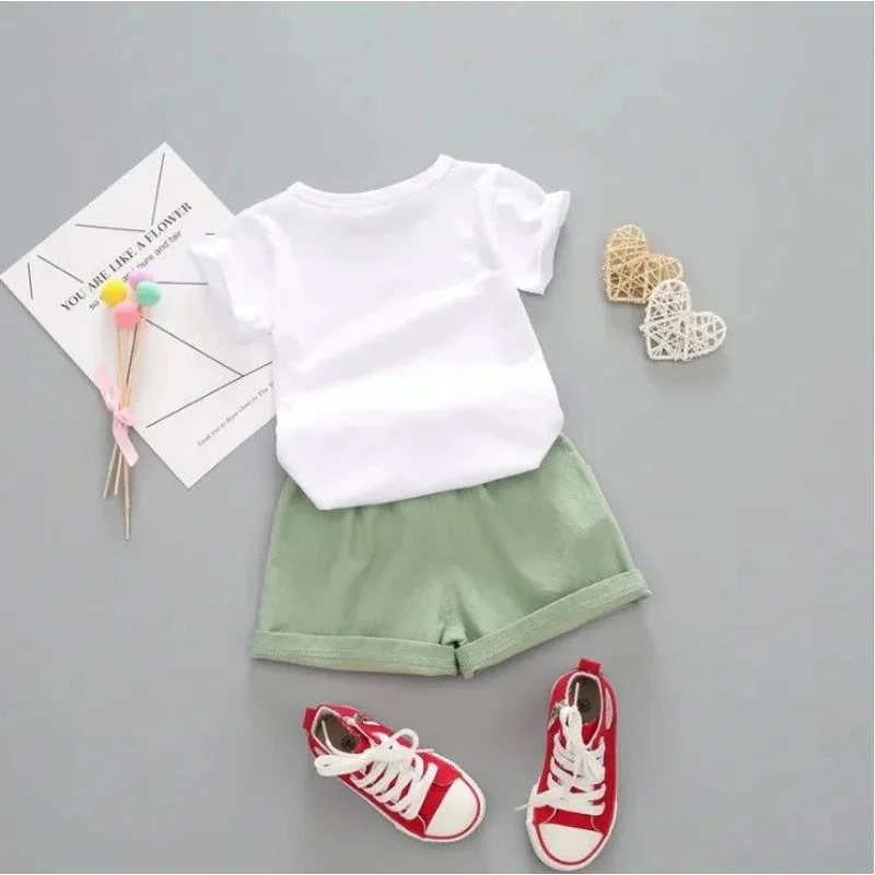 Conjunto Infantil Melancia Tshirt e Short Verde Lenogue