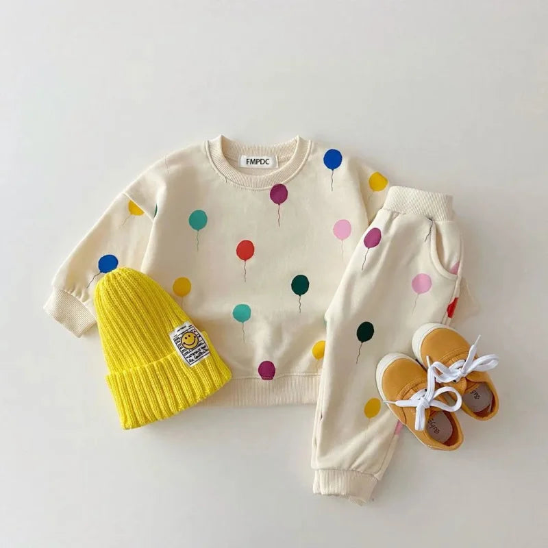 Conjunto Infantil Moletom Balões Coloridos Lenogue