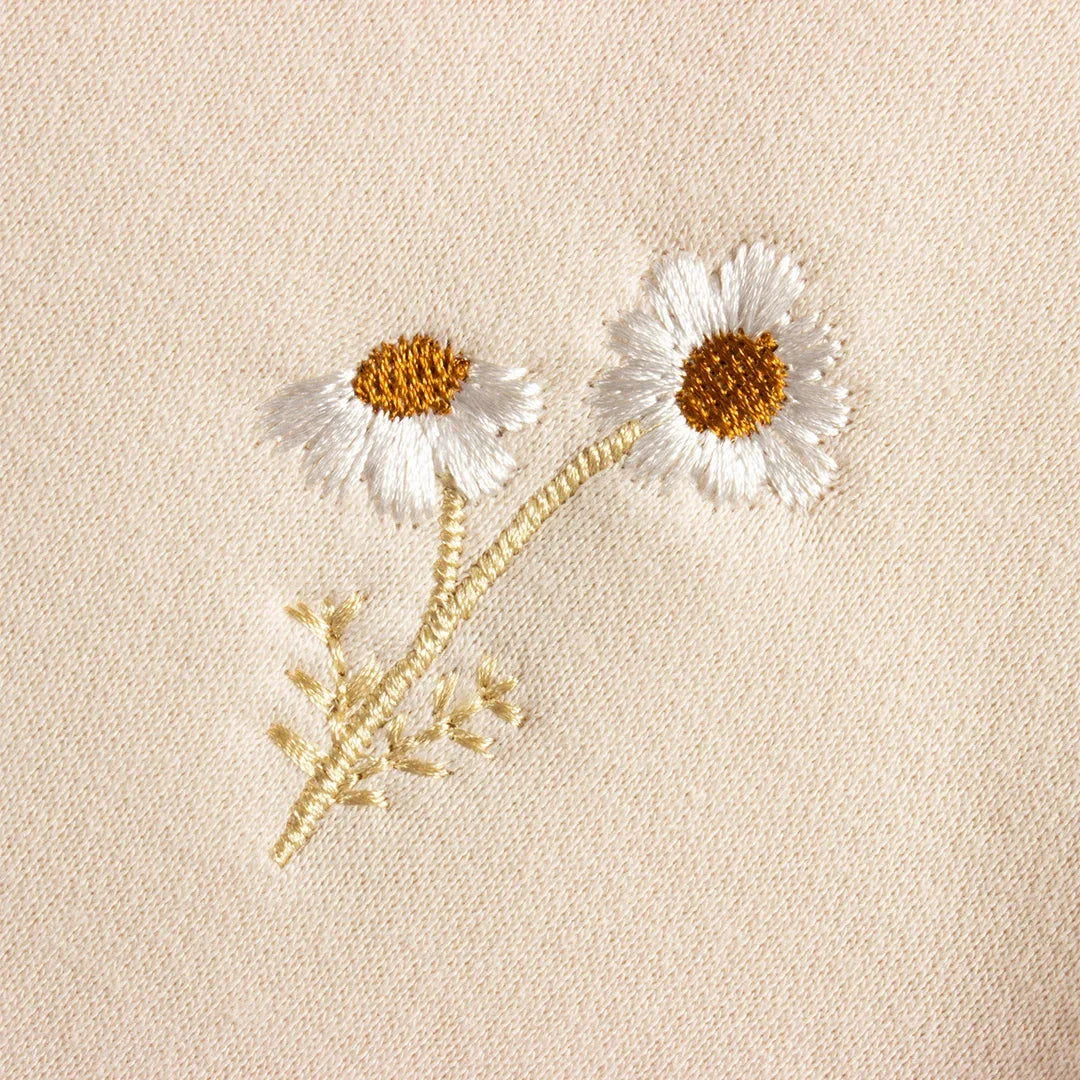 Conjunto Infantil Moletom Bordado de Flores Lenogue