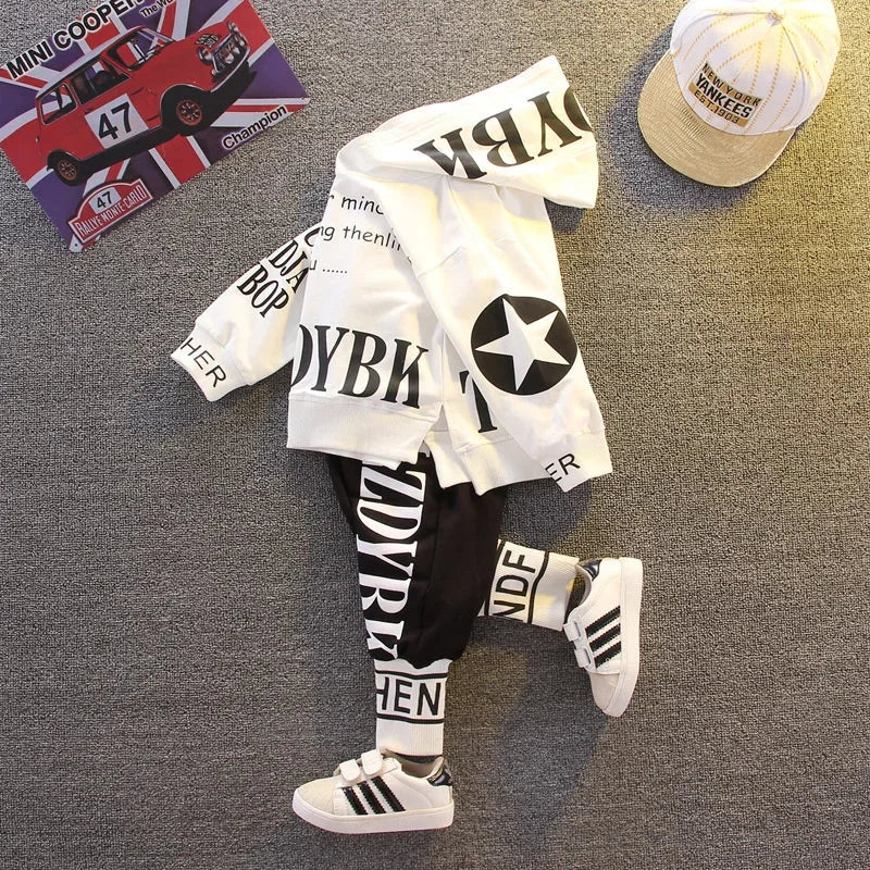 Conjunto Infantil Moletom com Capuz Estampa Letras e Calça Lenogue