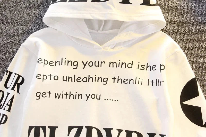 Conjunto Infantil Moletom com Capuz Estampa Letras e Calça Lenogue