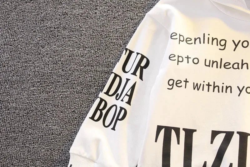 Conjunto Infantil Moletom com Capuz Estampa Letras e Calça Lenogue