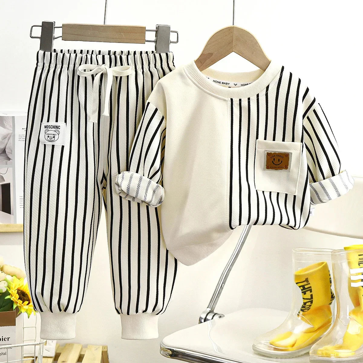 Conjunto Infantil Moletom Gola Redonda Algodão Souple Lenogue